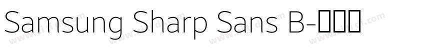 Samsung Sharp Sans B字体转换